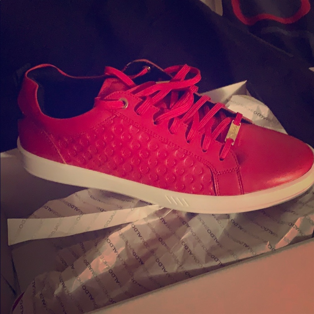 Red men’s aldo  shoes brand new
